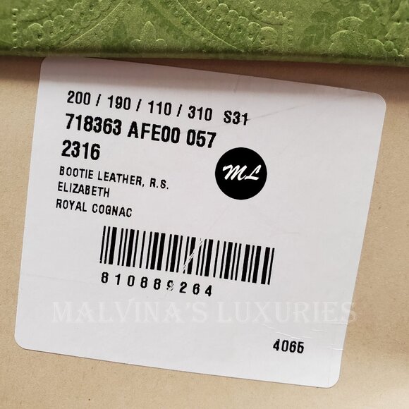 GUCCI BOOTS ELIZABETH HEELED ANKLE BROWN LEATHER w HORSEBIT - Picture 16 of 16